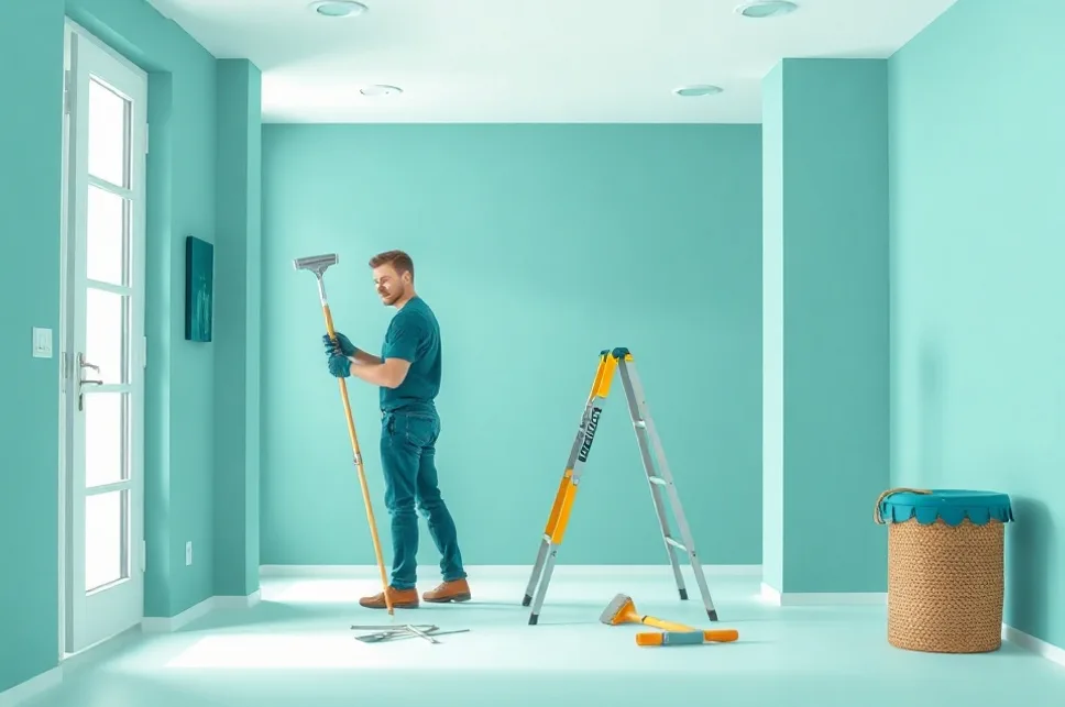 Intérieur rénové après travaux de peinture à Draveil